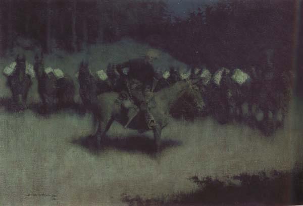 Frederic Remington Scare in a Pack Train (mk43)